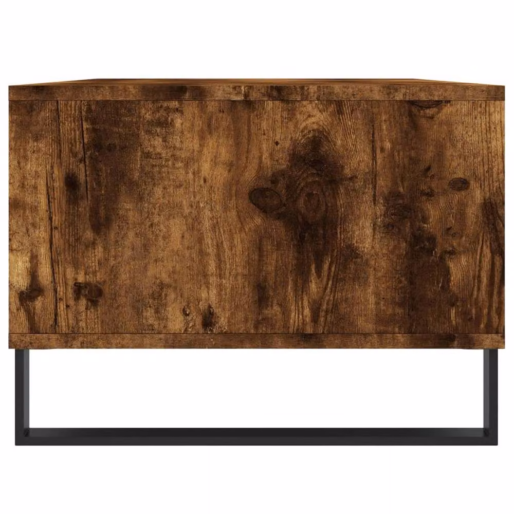 Berkfield Home Modern Rectangular Coffee Table in Smoked Oak Brown, W: 90 cm, D: 50 cm, H: 36.5 cm – 4