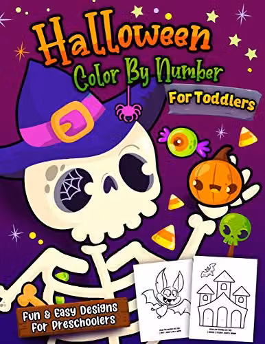Happy Harper Colour By Number Halloween Edition Multicolour Paper Activity Set for Children