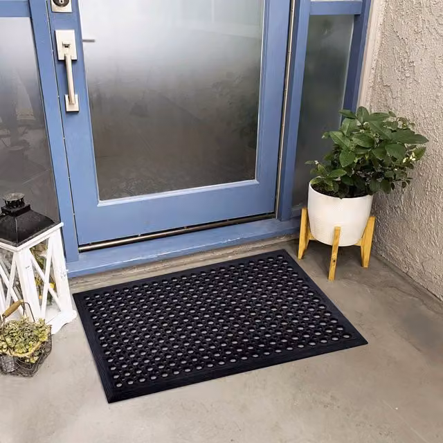 Hometex Solutions All Weather Outdoor Entrance Mat, Black, W: 90 cm, D: 150 cm