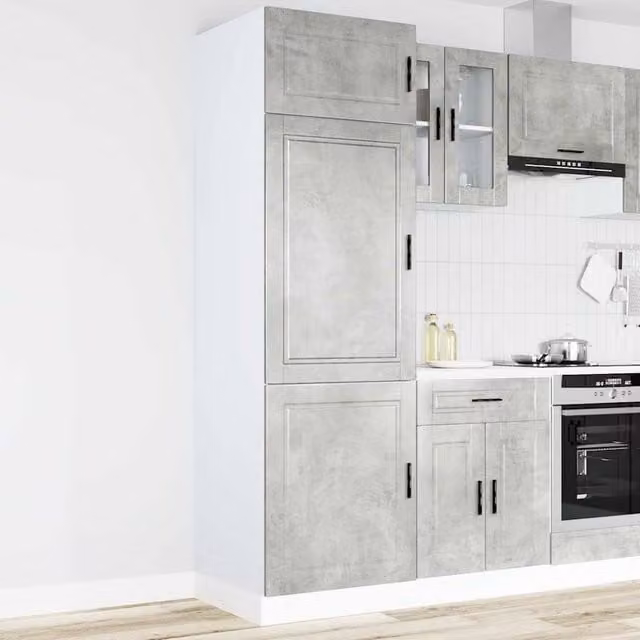 Berkfield Home Porto Wall Mounted Kitchen Cupboard in Concrete Grey Matt MDF