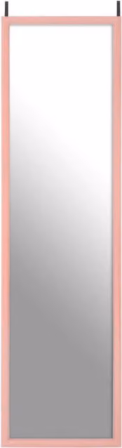 Orsina Maison by Premier Hanging Rectangular Mirror in Pink and Black, H 124 cm x W 34 cm – 1