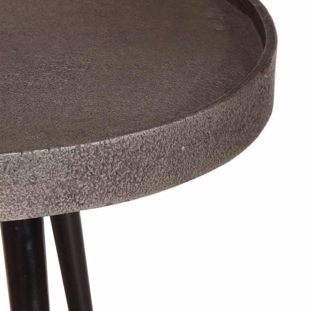 Berkfield Home Set of 2 Round Silver Nested Coffee Tables in Engineered Wood – 3