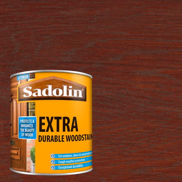 Sadolin Extra Durable Water Repellent Woodstain, Mahogany Brown, 5 l
