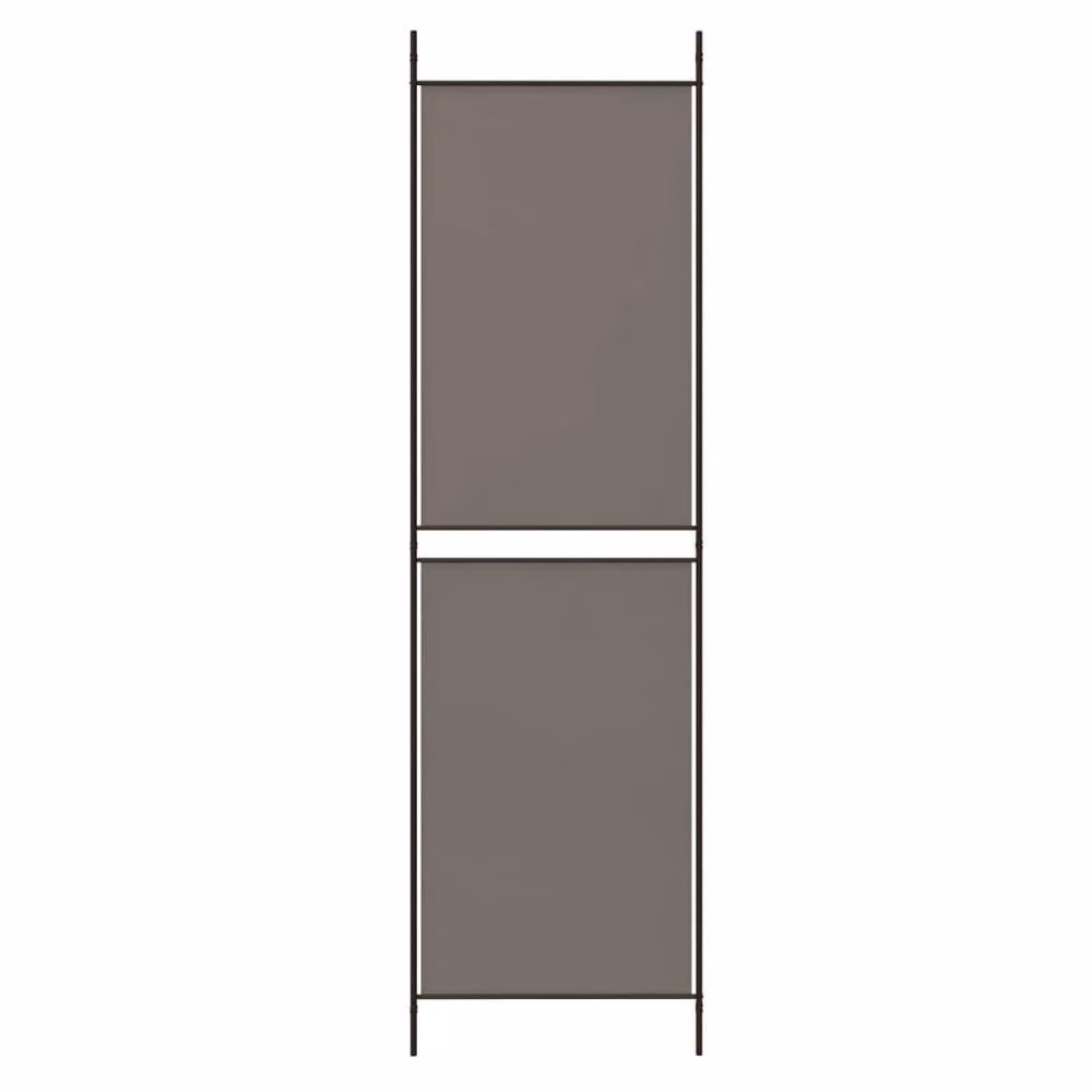 Berkfield Home 3-Panel Room Divider in Anthracite and Black Fabric, W: 150 cm, H: 220 cm – 2