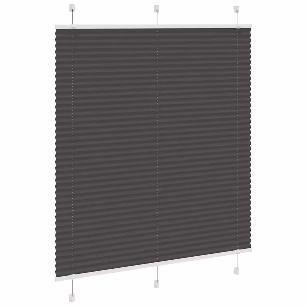 Berkfield Home Single Pleat Black Polyester Semi-Transparent Blind, W: 115 cm, H: 150 cm – 3