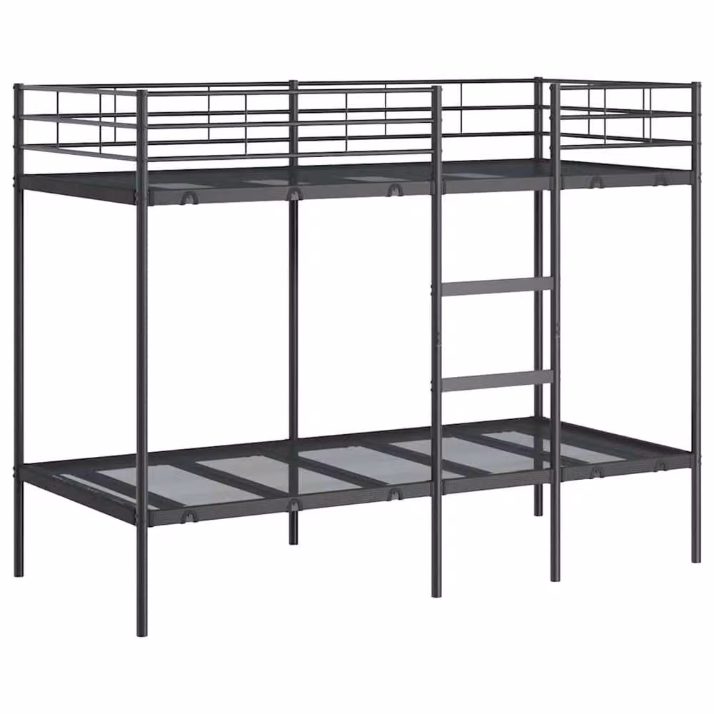 Berkfield Home Modern Metal Bunk Bed in Black, W/D/H: 100 x 200 cm – 2