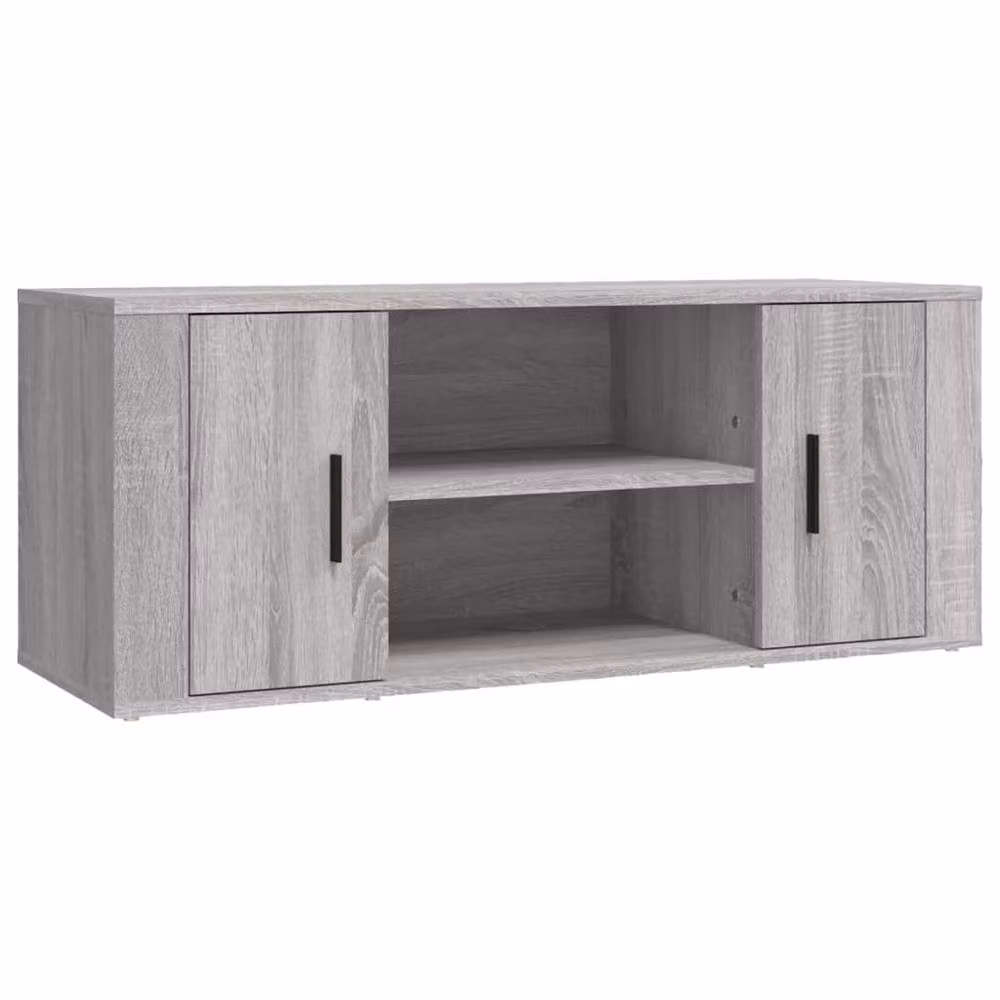 Berkfield Home Modern Grey Sonoma TV Cabinet in Matt Engineered Wood W/D/H: 100 x 35 x 40 cm – 2