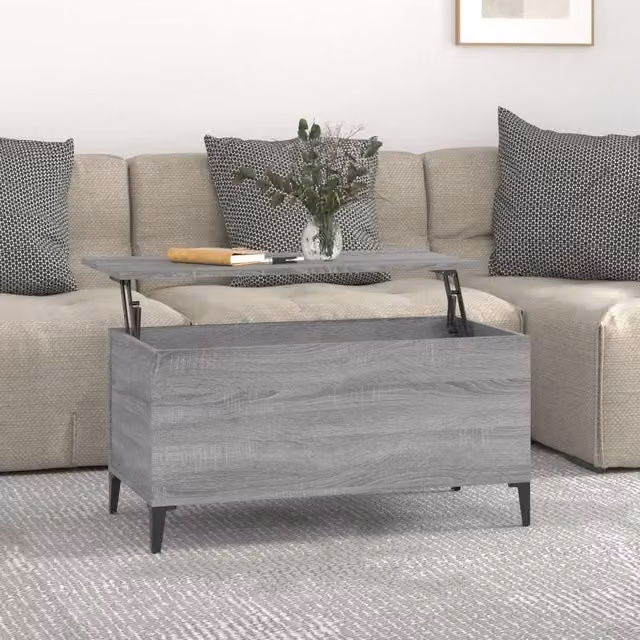 Berkfield Home Grey Sonoma Coffee Table with Lift Mechanism, W/D/H: 90 x 44.5 x 45 cm – 1