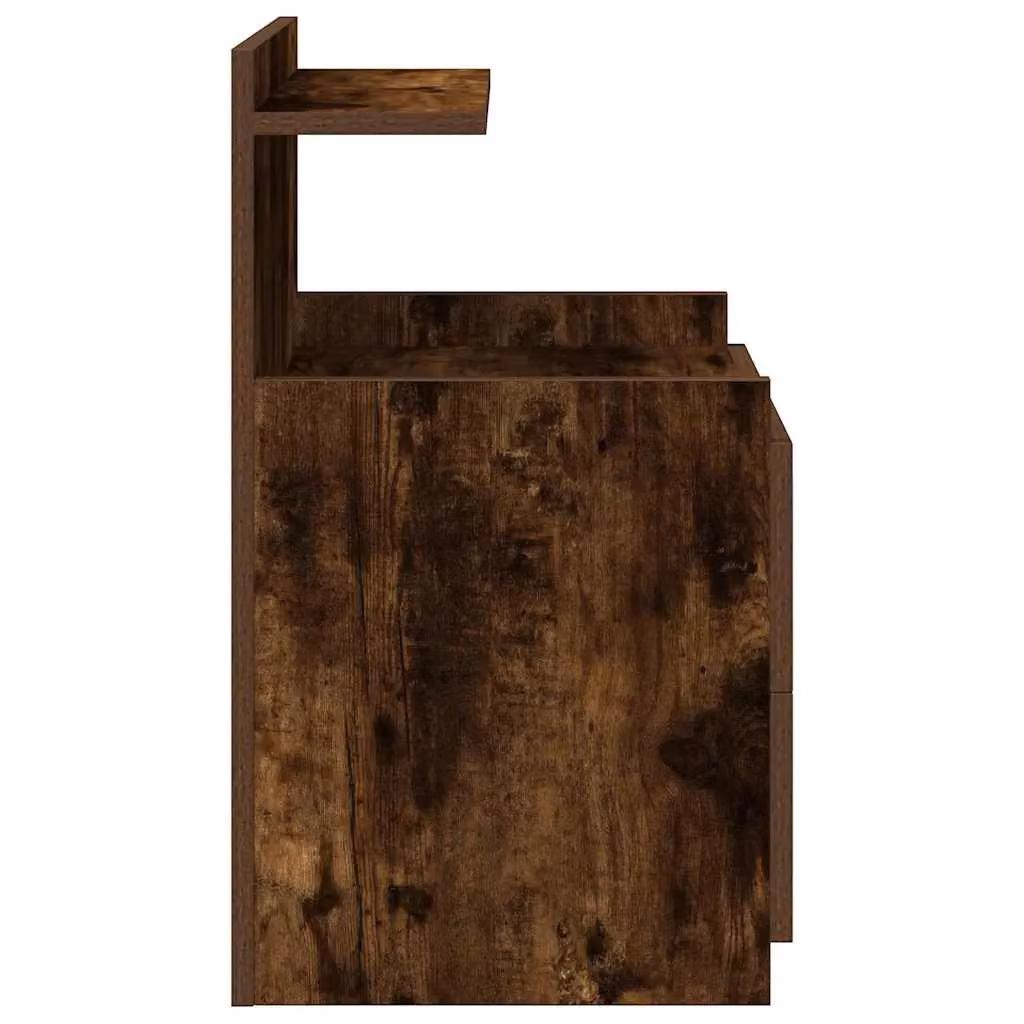 Berkfield Home Set of 2 Bedside Cabinets with 2 Drawers in Smoked Oak Brown, W: 40 cm, D: 36.5 cm, H: 62 cm – 5