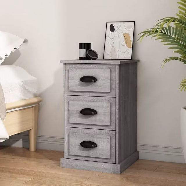 Berkfield Home Grey Sonoma Bedside Cabinet, W/D/H: 39 x 39 x 67 cm – 1