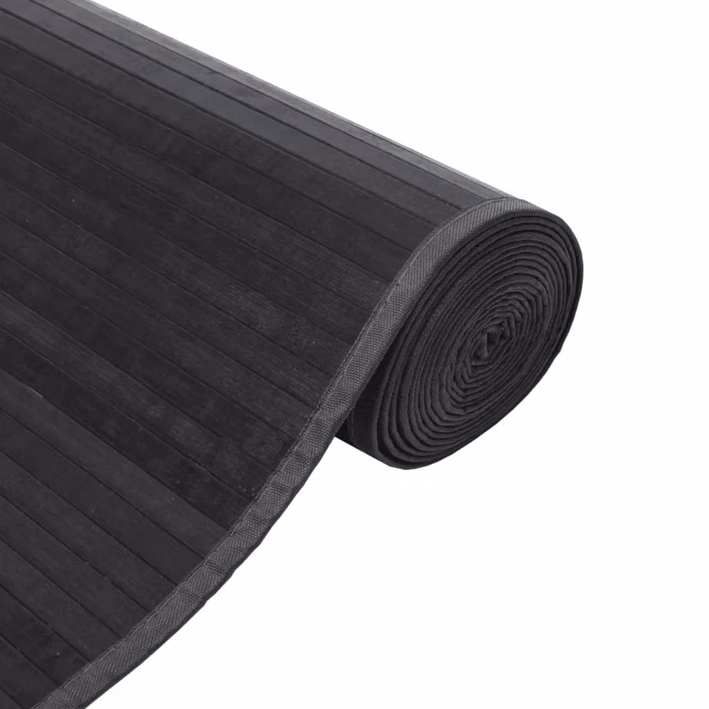 Berkfield Home Rectangular Bamboo Rug in Grey, W/D: 100 x 400 cm – 4