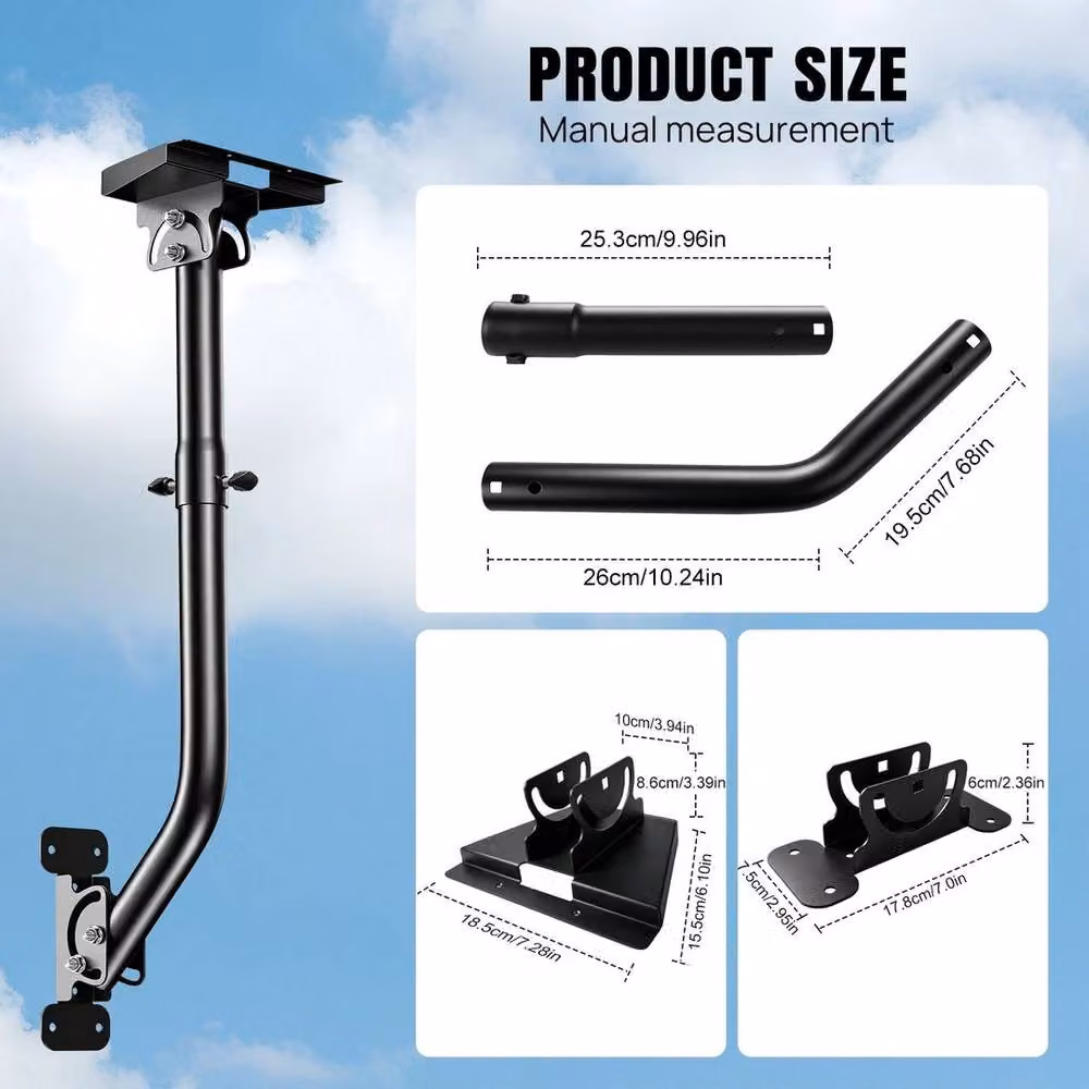 NESTLUNE Adjustable Starlink Gen3 V4 Mount in Black, W: 520 cm, H: 10000 cm – 2