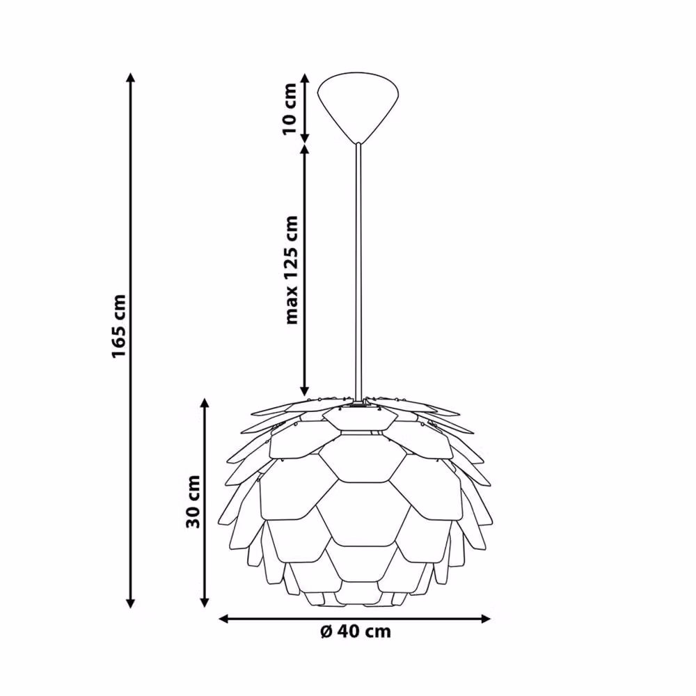 Wyld and Coco Black Pine Cone Pendant Lamp – 3