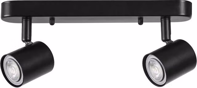 Netlighting FORLIGHT Keeper Double Twin Adjustable GU10 Spotlight, Black – 3