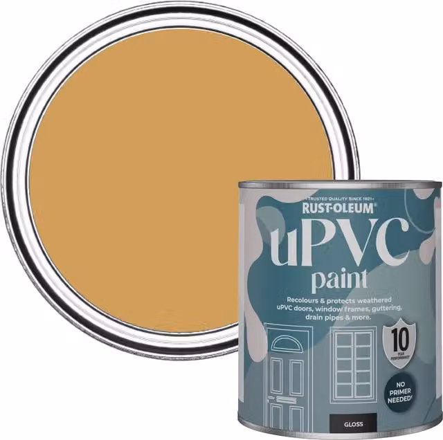 Rust-Oleum Gloss Finish UPVC Paint in Yellow, 0.75 l