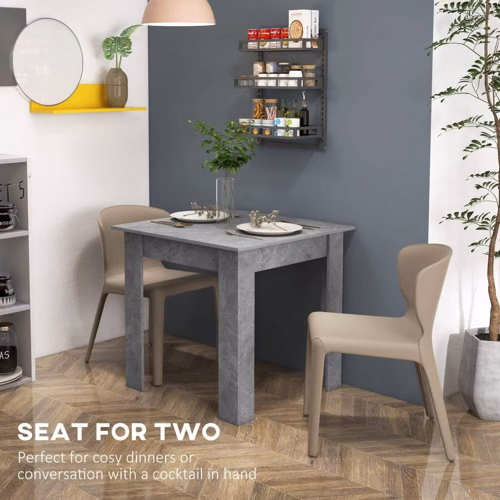 Wyld Haus Kava Square Dining Table, Grey, W/D/H: 80 x 80 x 76 cm – 4