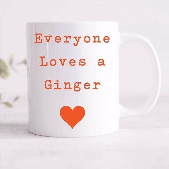 60 Second Makeover Limited Everyone Loves a Ginger Ceramic Mug in White