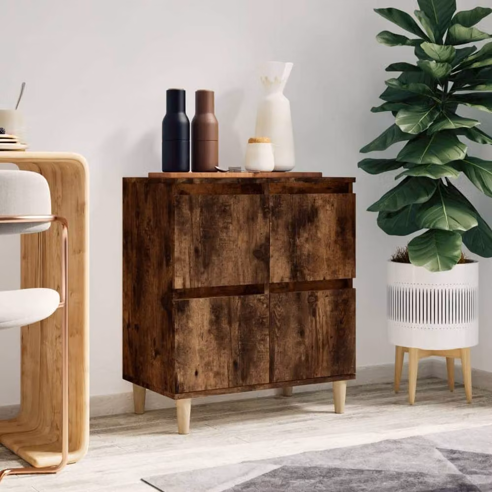 Berkfield Home Smoked Oak Sideboard in Brown, W/D/H: 60 x 35 x 70 cm – 2