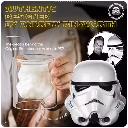ThumbsUp! Original Stormtrooper Inverted Whisky Glass, Transparent, 150ml – 3