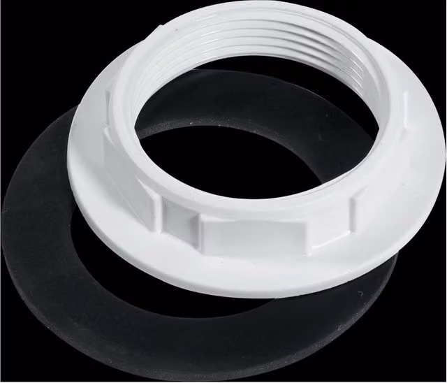 McAlpine White Plastic Backnut with Rubber Washer 2 inch BSP – 1
