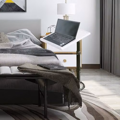 Gr8 Home Height and Tilt Adjustable Folding Laptop Table in White – 2