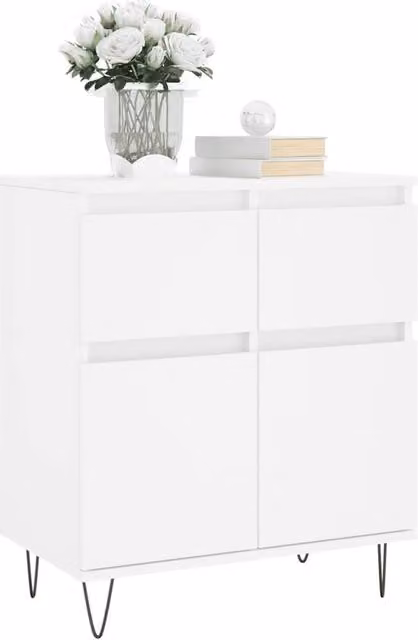 Berkfield Home Modern White Matt Sideboard, W/D/H: 60 x 35 x 70 cm