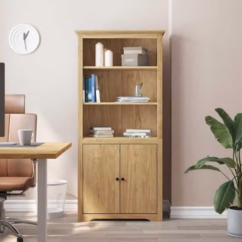 vidaXL BODO 3-Tier Modern Bookcase in Brown, W/D/H: 82 x 40 x 173 cm – 2
