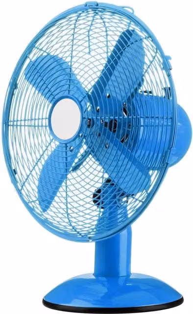 Orsina Oscillating Blue Table Fan with Metal and Plastic Construction