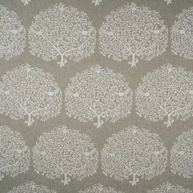 Terrys Tree Of Life Fabric in Cloud Grey