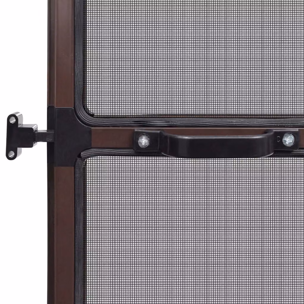 Berkfield Home Brown Hinged Insect Door Screen, W: 120 cm, H: 240 cm – 5