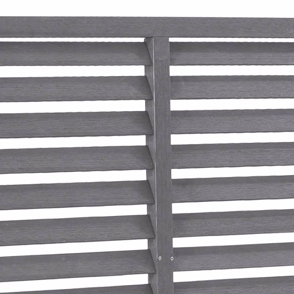 Berkfield Home Grey PVC-Coated WPC Louver Fence, W/H: 180 x 180 cm – 4