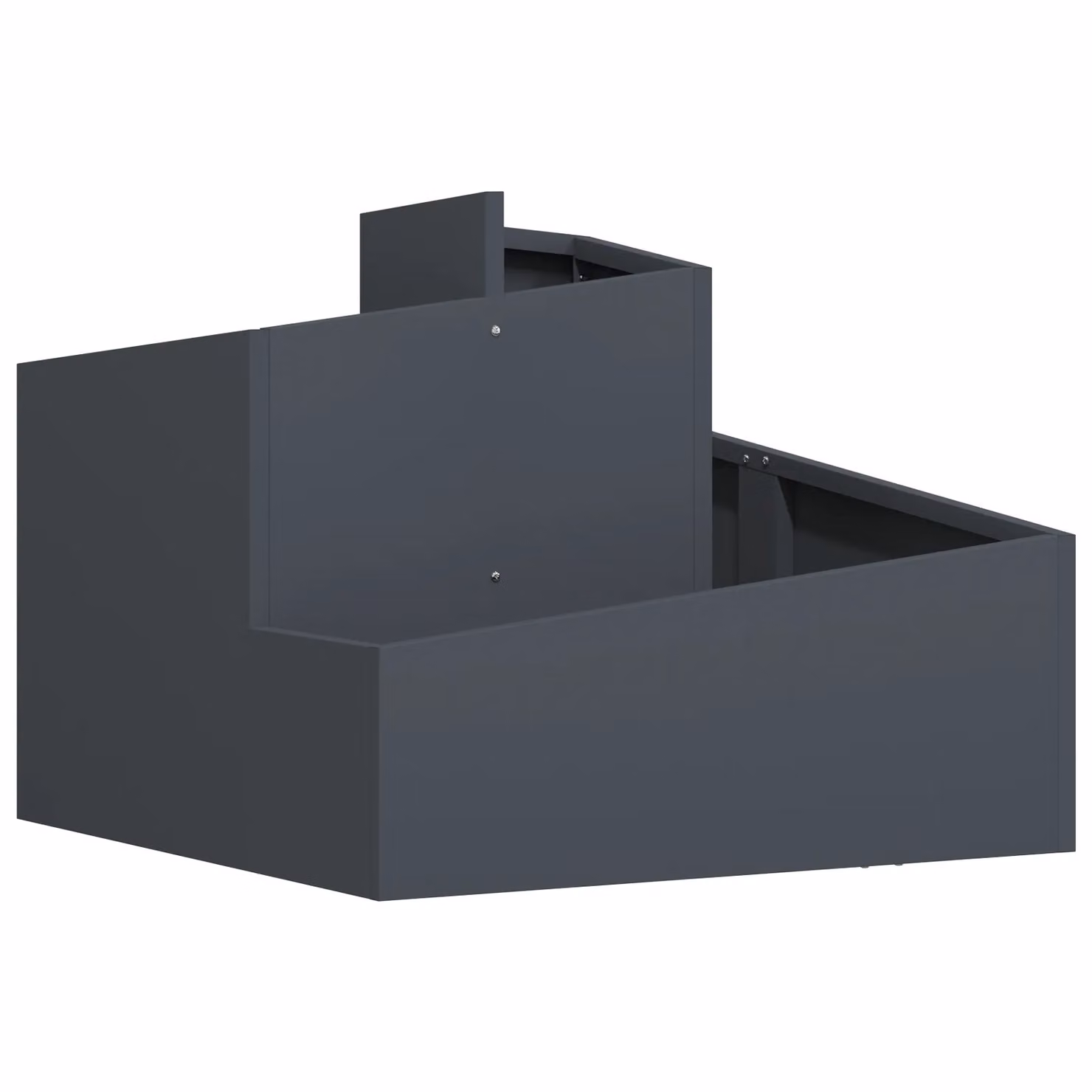 Berkfield Home Durable Plastic Planter Tub in Anthracite and Multicolour, W: 60.0 cm, D: 50.0 cm, H: 60.0 cm – 2