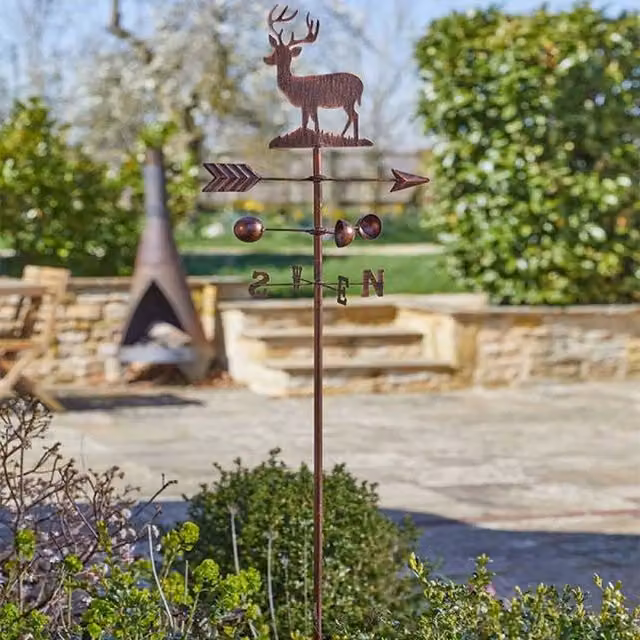 Garden Mile Bronze Stag Metal Wind Spinner