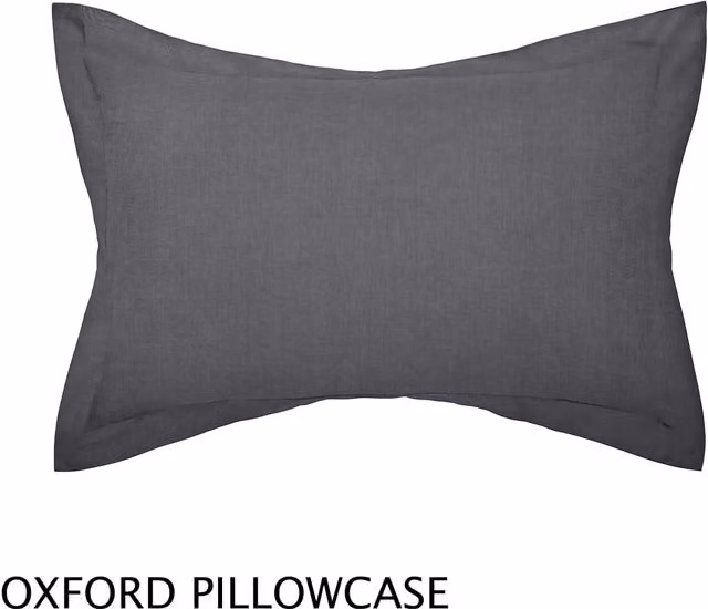 Helena Springfield Percale Oxford Pillowcase in Grey