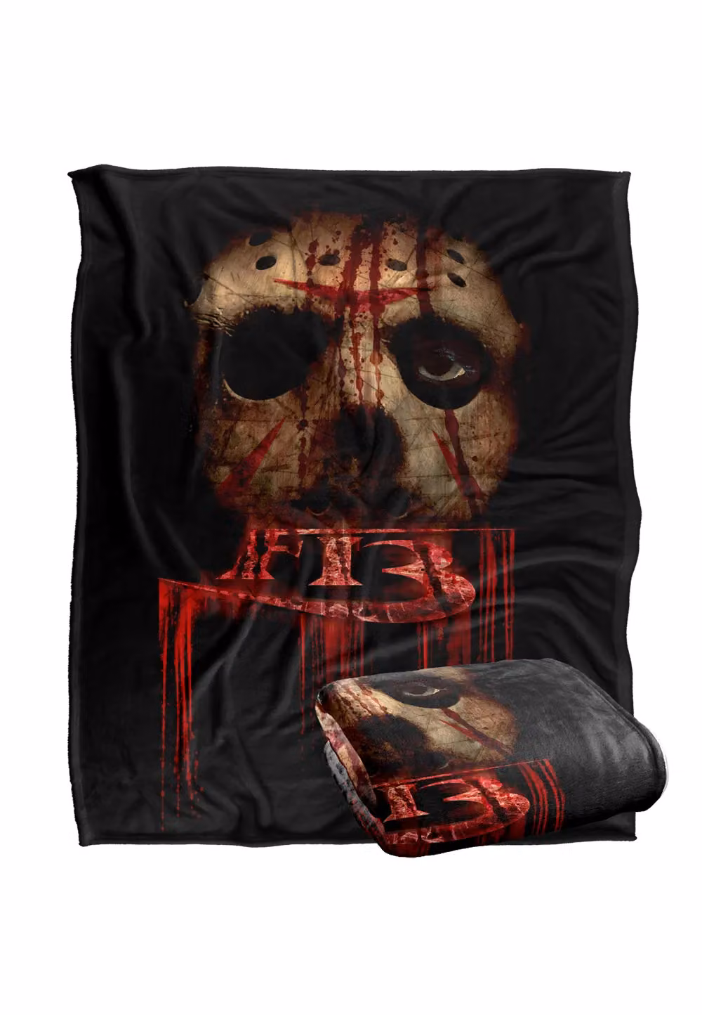 LOGOVISION Friday the 13th Super Soft Fleece Throw Blanket, Multicolour and White, W/D/H: 152 x 127 cm – 6