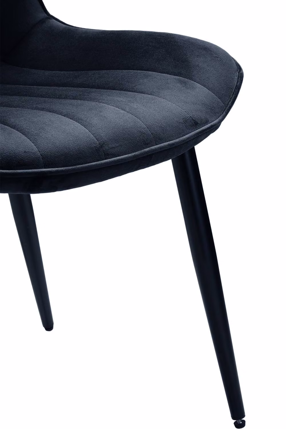 Garden Sanctuary Set of 4 Modern Upholstered Dining Chairs in Black – 4