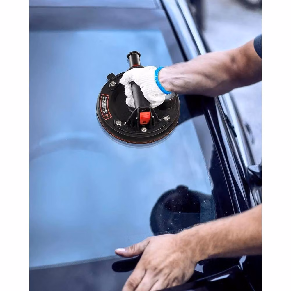 VOGREX Heavy Duty Vacuum Suction Cup Lifter for Granite, Glass and Tile, Black – 4