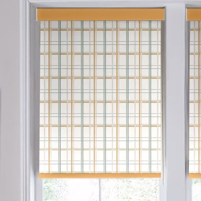 Laura Ashley Burford Check Translucent Made to Measure Roller Blind in Yellow