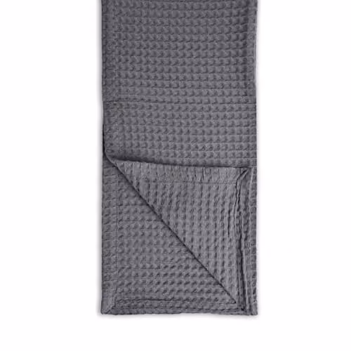 Allure Bath Fashions Luxury Waffle Cotton Blanket in Grey, W/D/H: 250 x 260 cm – 5