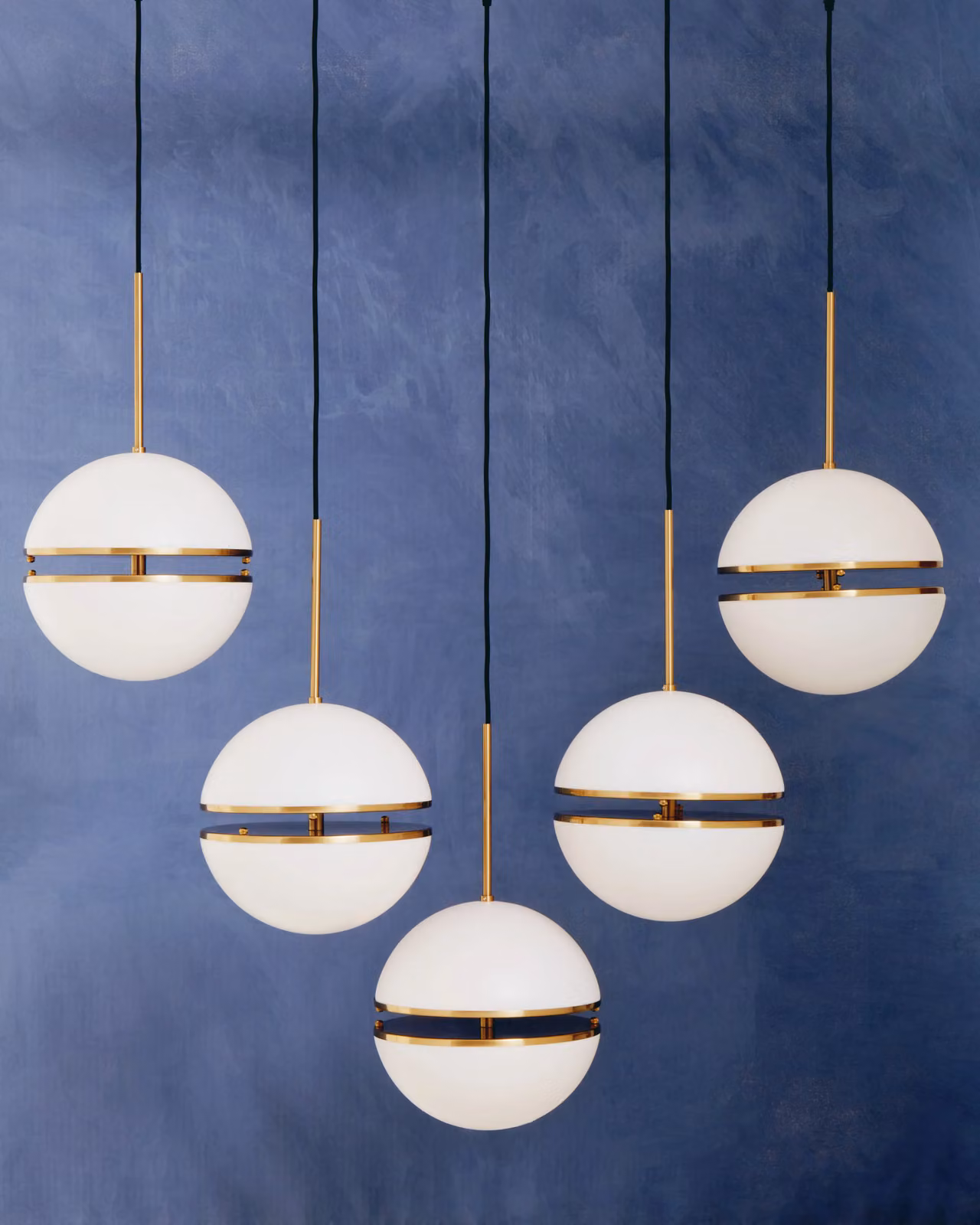 Orsina Five Ball Brass Pendant Light in Gold – 2