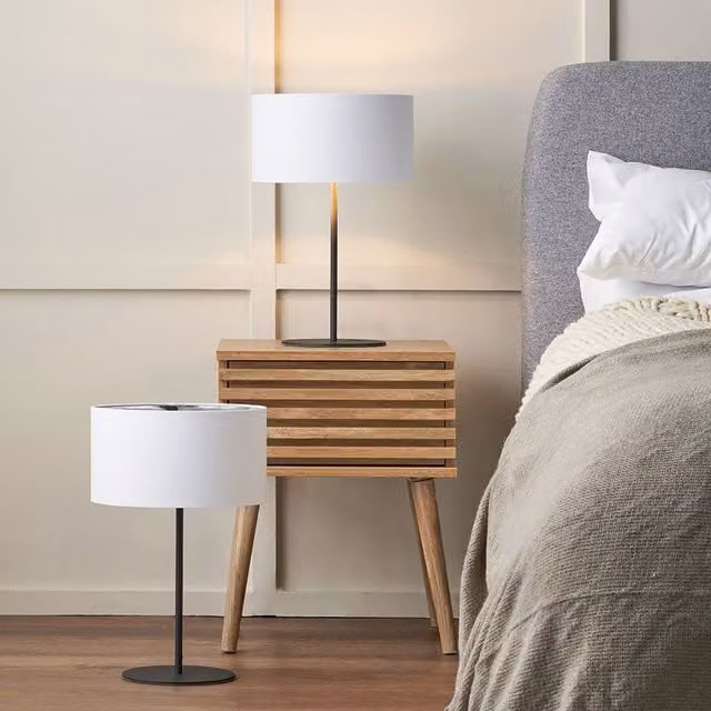 Ruma Elin Set of 2 Table Lamps in Black and White