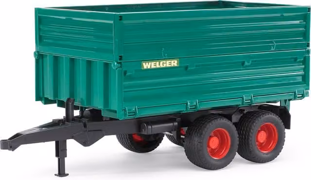 Bruder Tipping Trailer with Removable Top Playset Vehicle Model, Green, 1:16 Scale