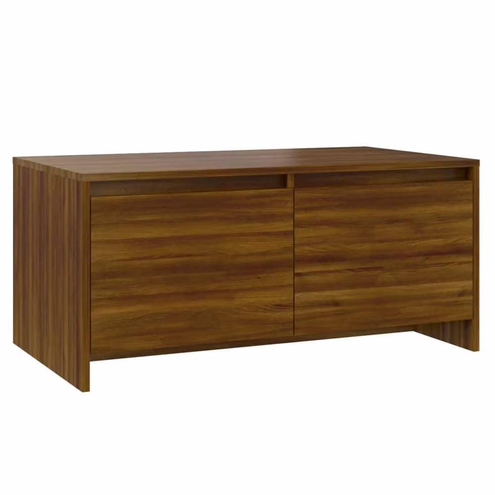 Berkfield Home Modern Rectangular Coffee Table in Brown Oak, W: 90 cm, D: 50 cm, H: 41.5 cm – 2