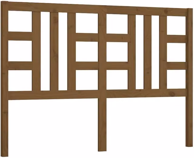 Berkfield Home Rustic Solid Wood Pine Bed Headboard in Honey Brown, W: 146 cm, D: 4 cm, H: 100 cm