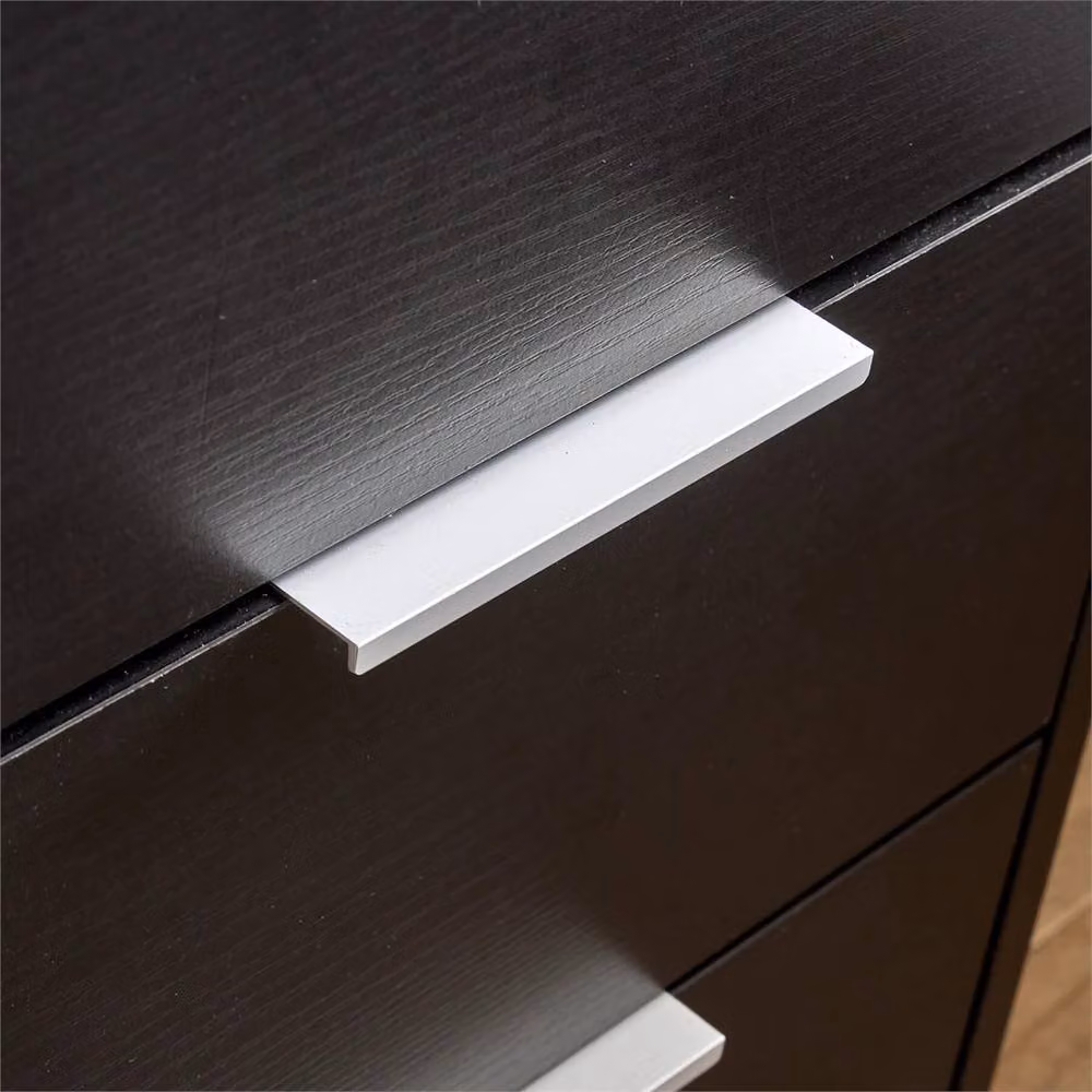 NESTLUNE Black 3 Drawer Modern Bedroom Storage Unit W: 100 cm, D: 15 cm, H: 15 cm – 5