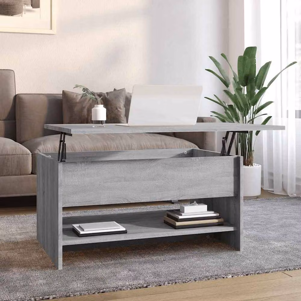 Berkfield Home Grey Sonoma Coffee Table with Lift Mechanism, W/D/H: 80 x 50 x 40 cm – 2