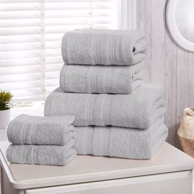 Rapport Home Camden Pure Cotton Terry Towels in Silver