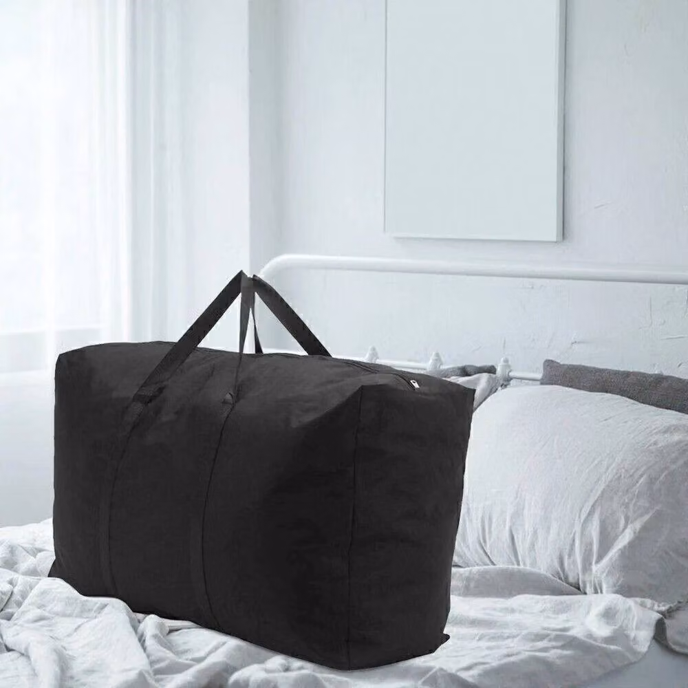 Hinsinc Pack of 2 Zipped Strong Storage Bags in Black, W/D/H: 80 x 48 x 25 cm – 4