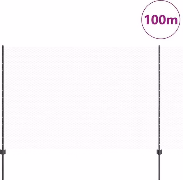 Berkfield Home Sturdy Steel U-Channel Fence Posts, Grey, 22 Pieces, Height: 160 cm – 1