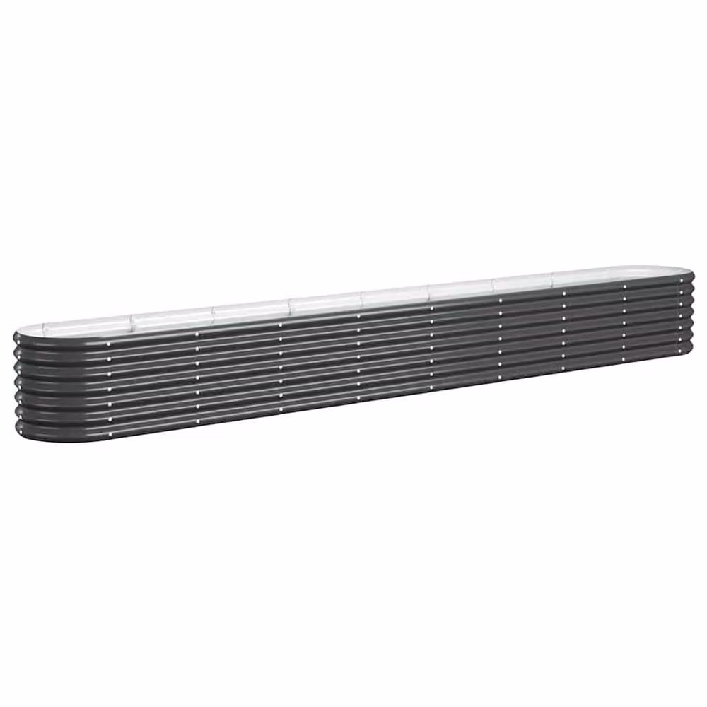 Berkfield Home Garden Raised Bed in Anthracite Powder-coated Steel, W/D/H: 332 x 40 x 36 cm – 3